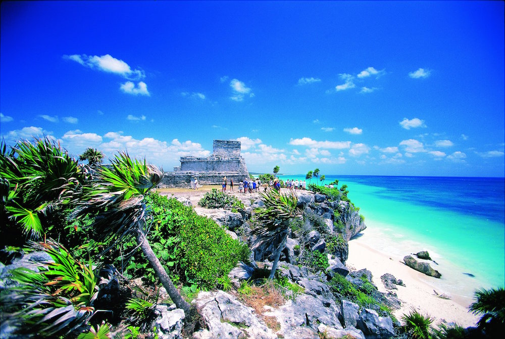Mayan Ruins on Rocky Roastline, Tulum, Quintana Roo, Mexico